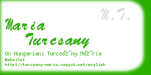 maria turcsany business card